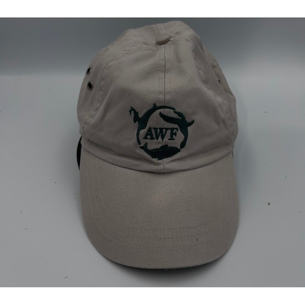 Alabama Wildlife Federation AWF Hat Tan Khaki Embroidered Logo Baseball Cap Hat